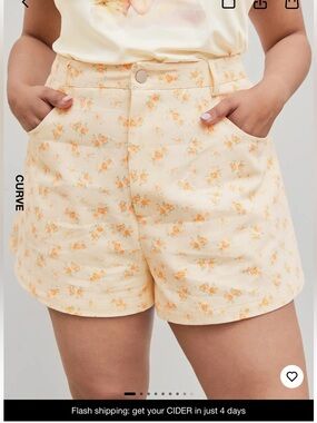Cider curve Floral High-Waist Women’s Shorts 2xl.
